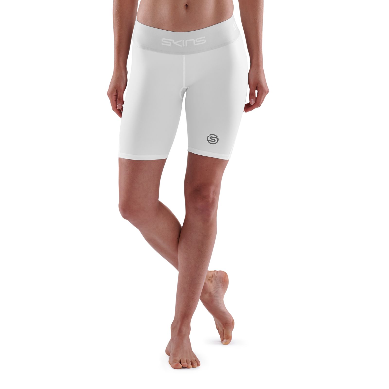 Women's White Compression Shorts