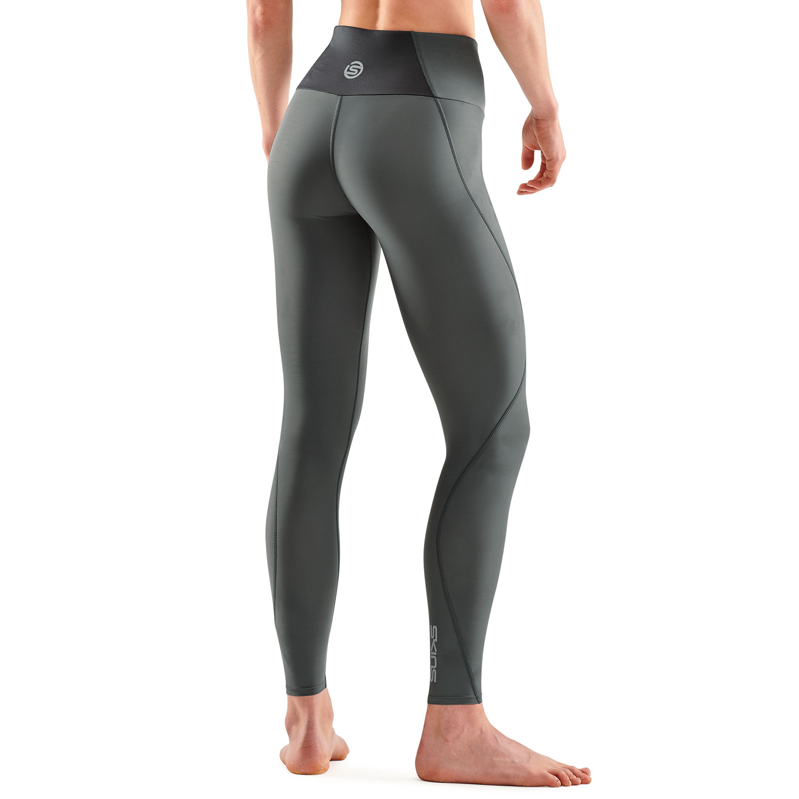 SKINS SERIES-3 WOMEN'S TRAVEL AND RECOVERY LONG TIGHTS CHARCOAL - SKINS  Compression UK